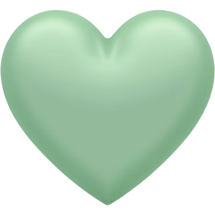 A pastel green heart emoji
