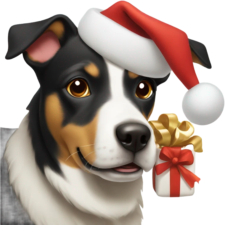 Merry Christmas dog emoji