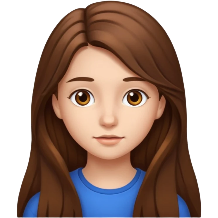 Дівчина з простими довгим волоссям 15 років волосся коричневе emoji