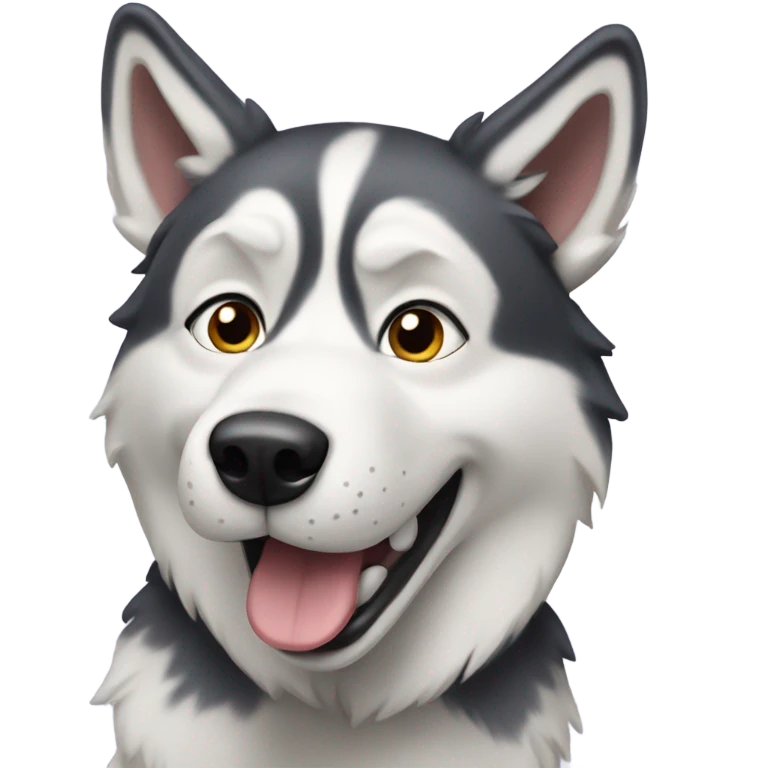 Husky dog speaking emoji