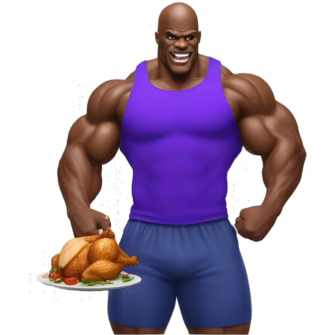 prime ronnie coleman eating Chicken emoji