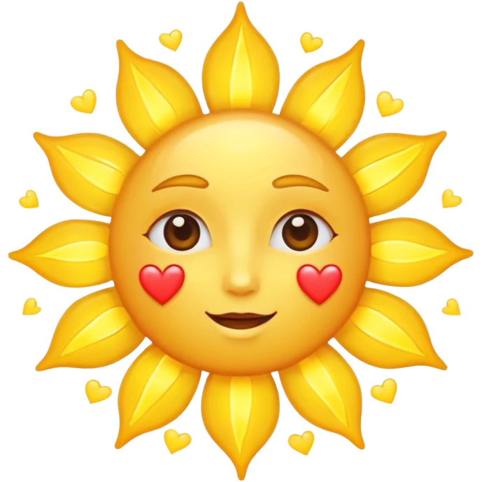 sun with hearts emoji