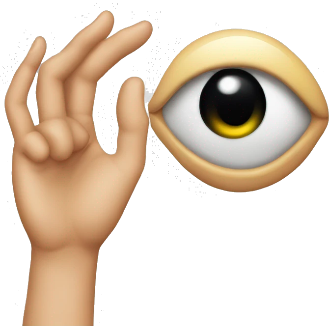 Hand wit eye emoji