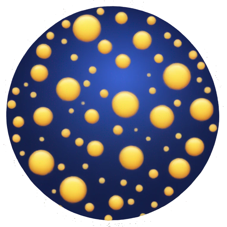 Abstract, indigo R with amber/yellow sparkles emoji