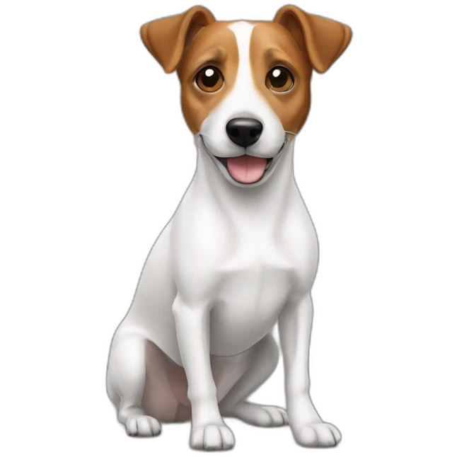 Jack russel with body emoji
