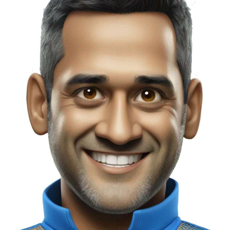 ms dhoni smiling emoji