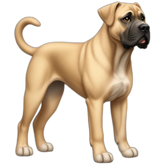 dog Cane Corso color fawn full body emoji