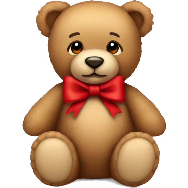 teddy bear with red bow  emoji