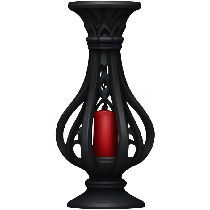 gothic candlestick black with red emoji