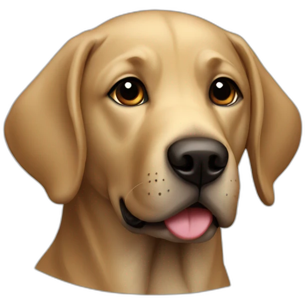 Dog labrador black  emoji