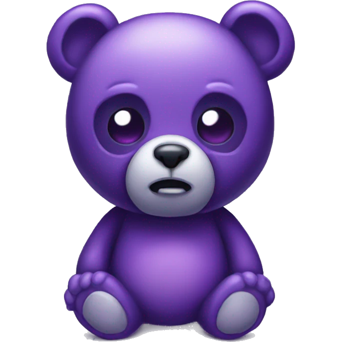 Undead Purple teddy bear goth emoji