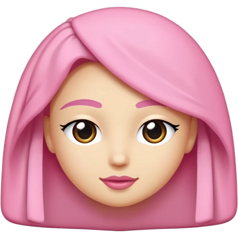 Beyaz kalp ve pembe kurdele q emoji