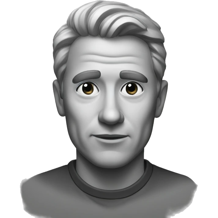 monochrome portrait of a man emoji