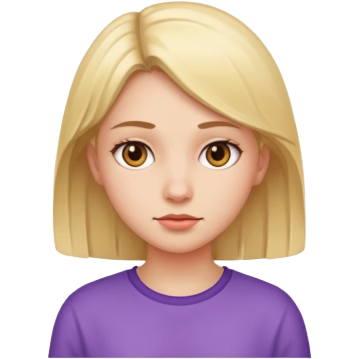 girl standing straight faced  emoji