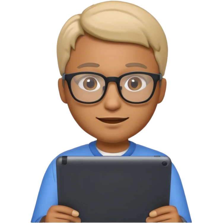 3D imoji of man who is graphics design emoji