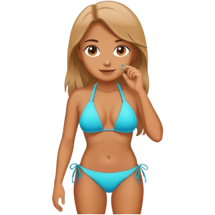 Girl wearing a bikini emoji