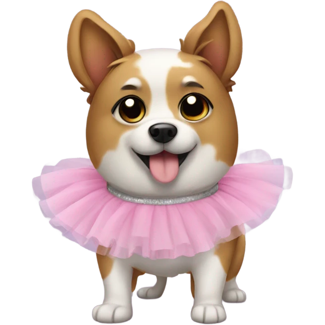 Dog wearing a tutu emoji