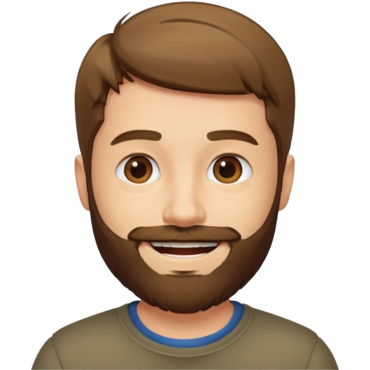 short haired bearded guy emoji