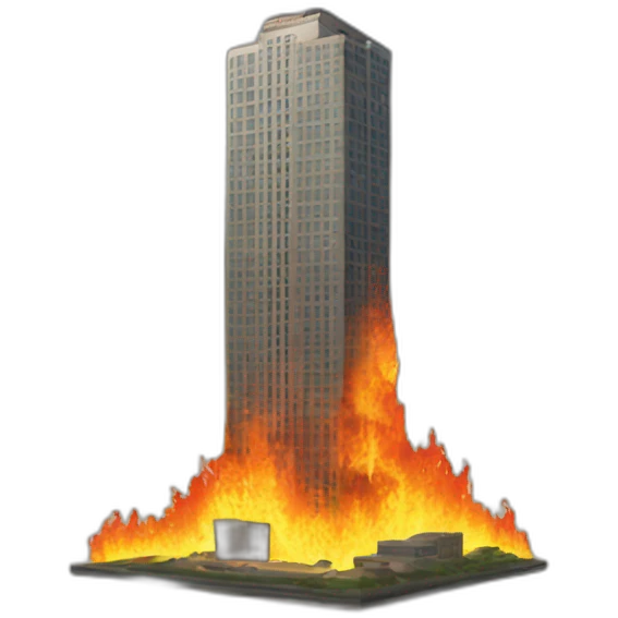 skyscraper on fire emoji