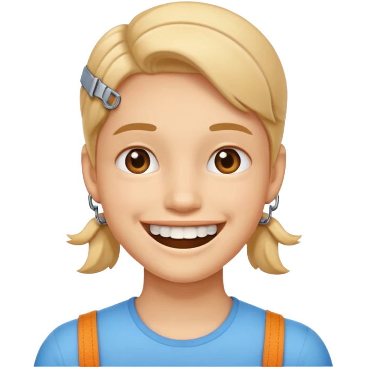 Emoji avec un appareil dentaire  emoji