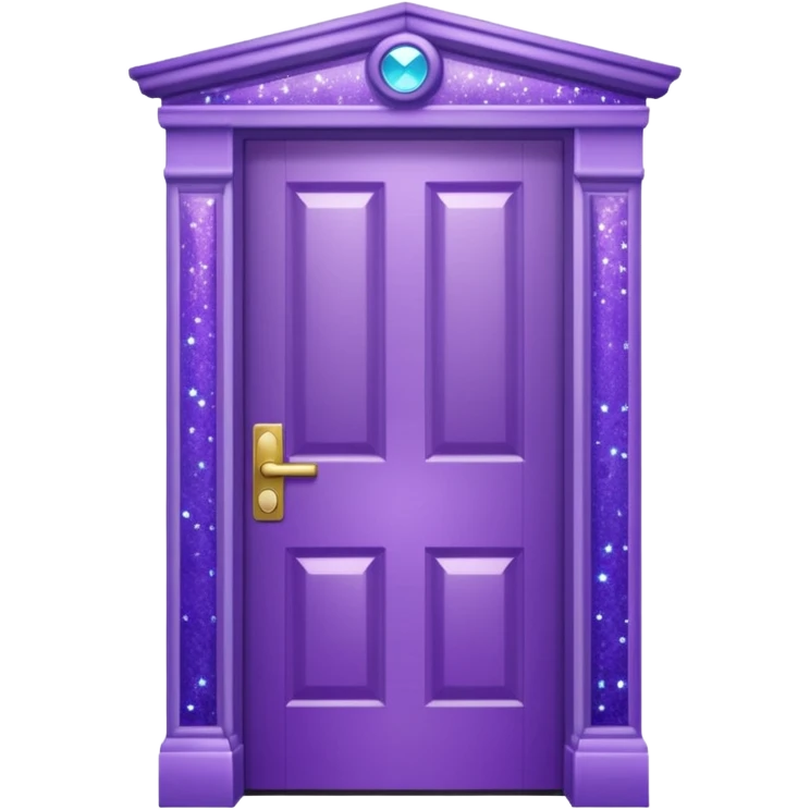 Glitter Purple and Cian door emoji
