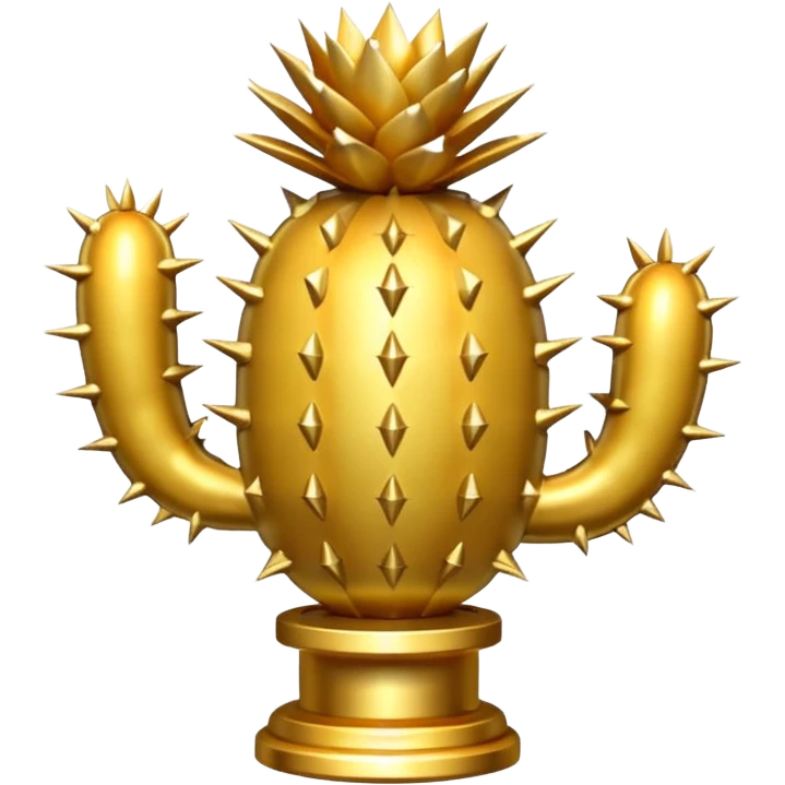 gold cactus trophy  emoji