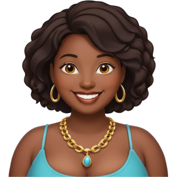 Curvy black woman emoji