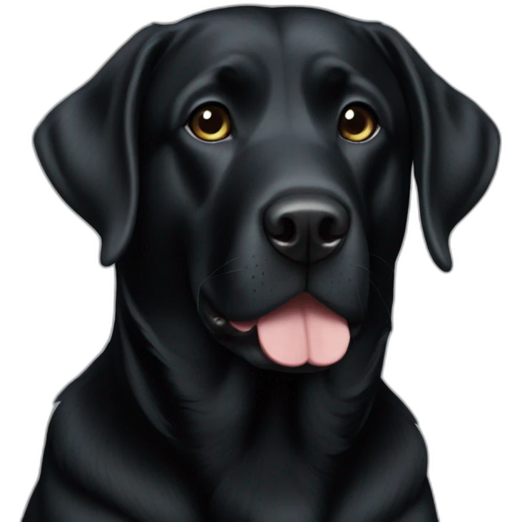 black lab no tail emoji