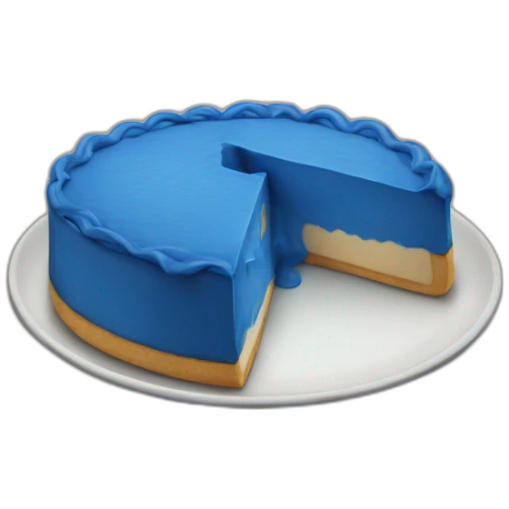 Blue pie emoji