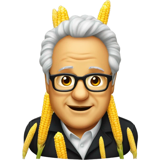 Danny devito as n ear of corn emoji