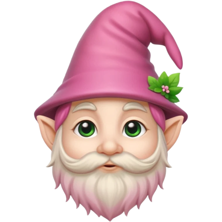 fantasy woodland gnome with green hat emoji