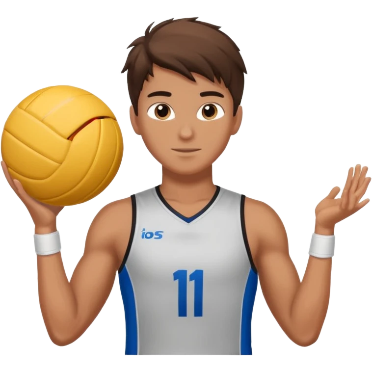 volleyball player boy brunet emoji