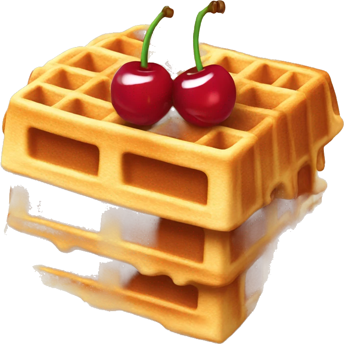 Waffle with cherry emoji