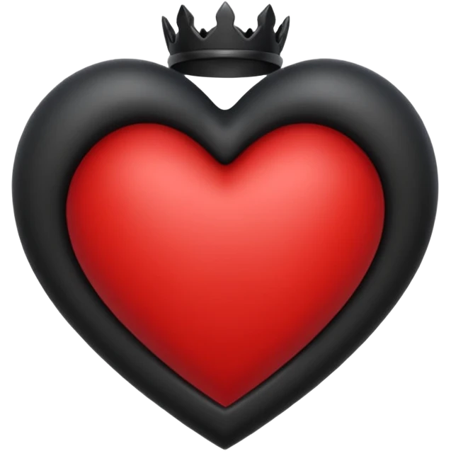 heart with black gothic halo emoji