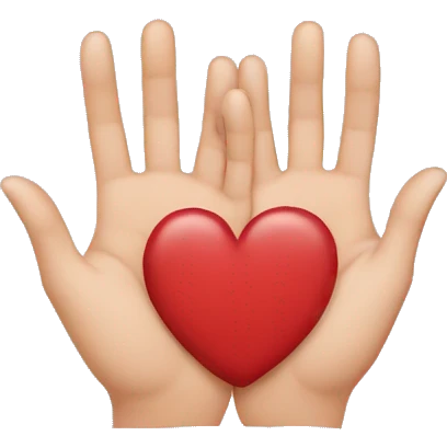 Heart hands emoji