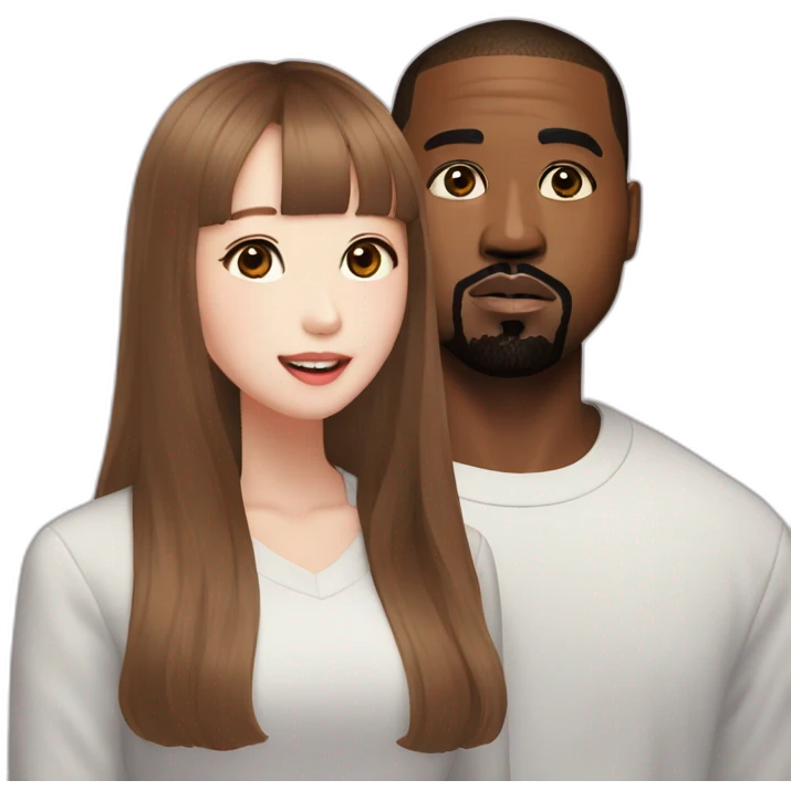LOONA Chuu with Kanye West emoji