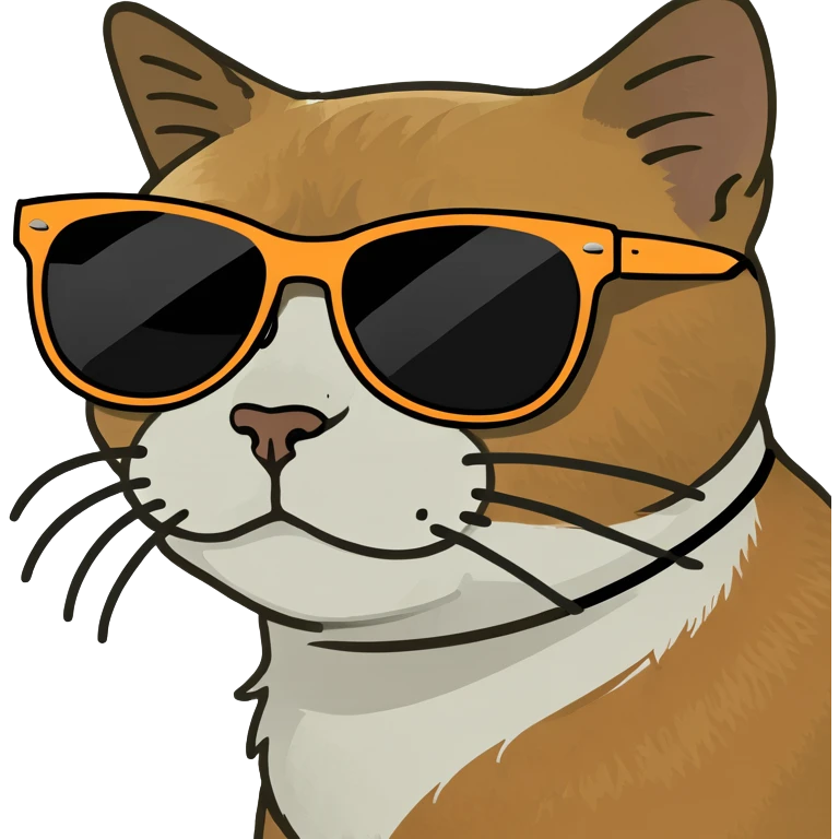 Cat with sunglasses emoji