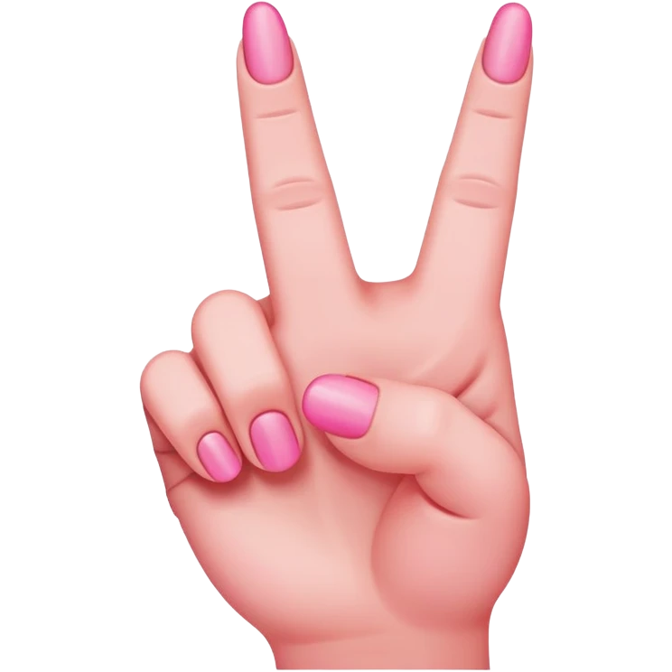 Pink middle finger emoji
