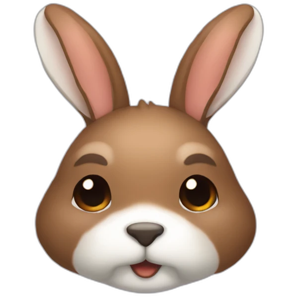 Conejo peinado de hongo emoji