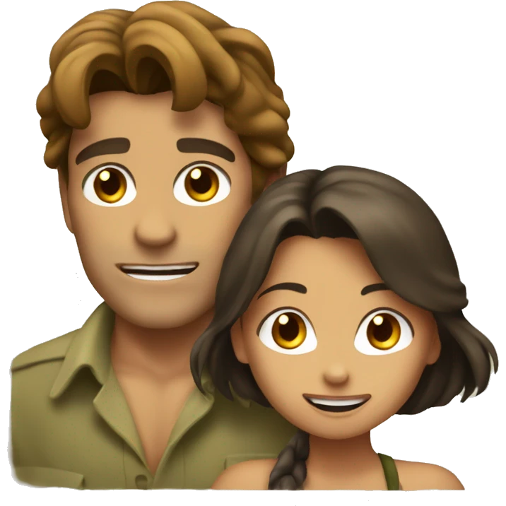 Tarzan and Jane emoji