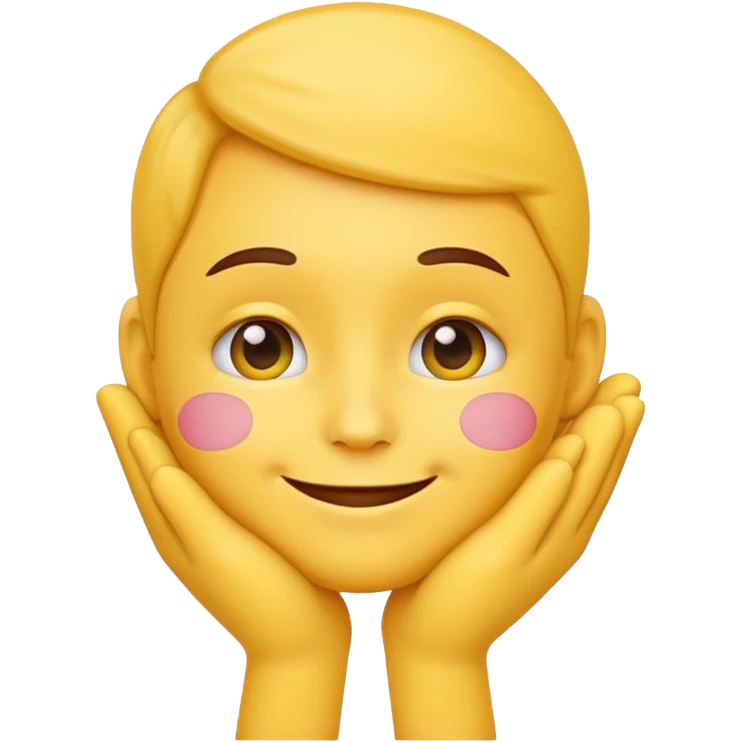 Yellow face emoji Resting chin on hand emoji