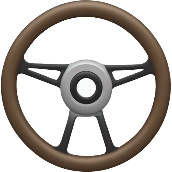 Create a picture showing a steering wheel turning slightly left  emoji