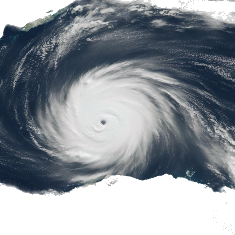Massive hurricane from satellite emoji
