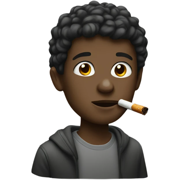White boy smoking emoji