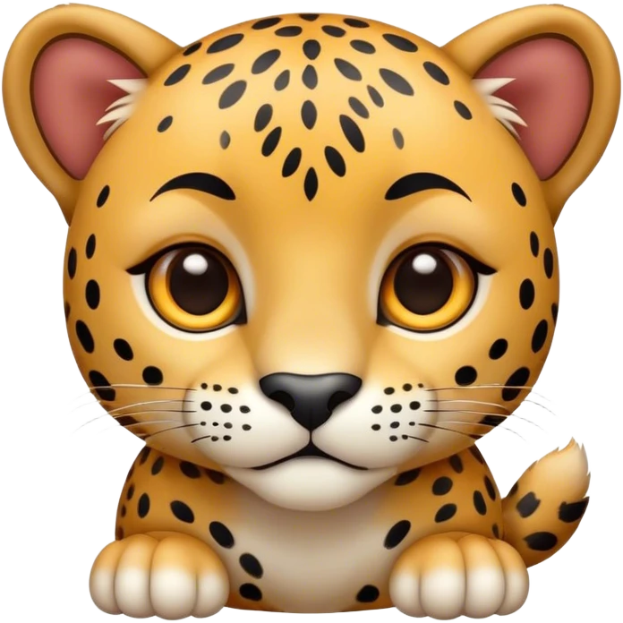 a cute and adorable jaguar emoji