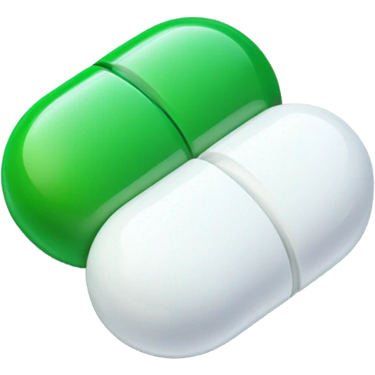 Green and White Pill emoji