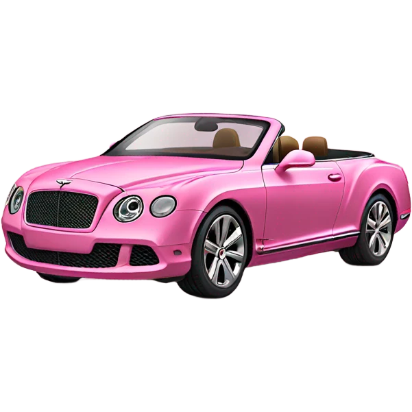 Pink Bentley car emoji