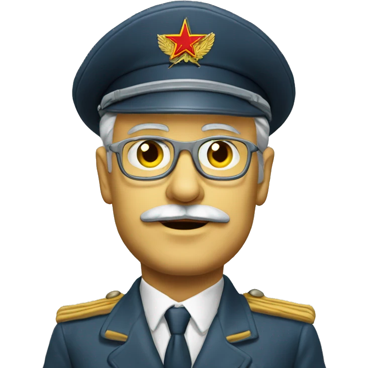 soviet engineer diplomat full scale photoealistic serious emoji