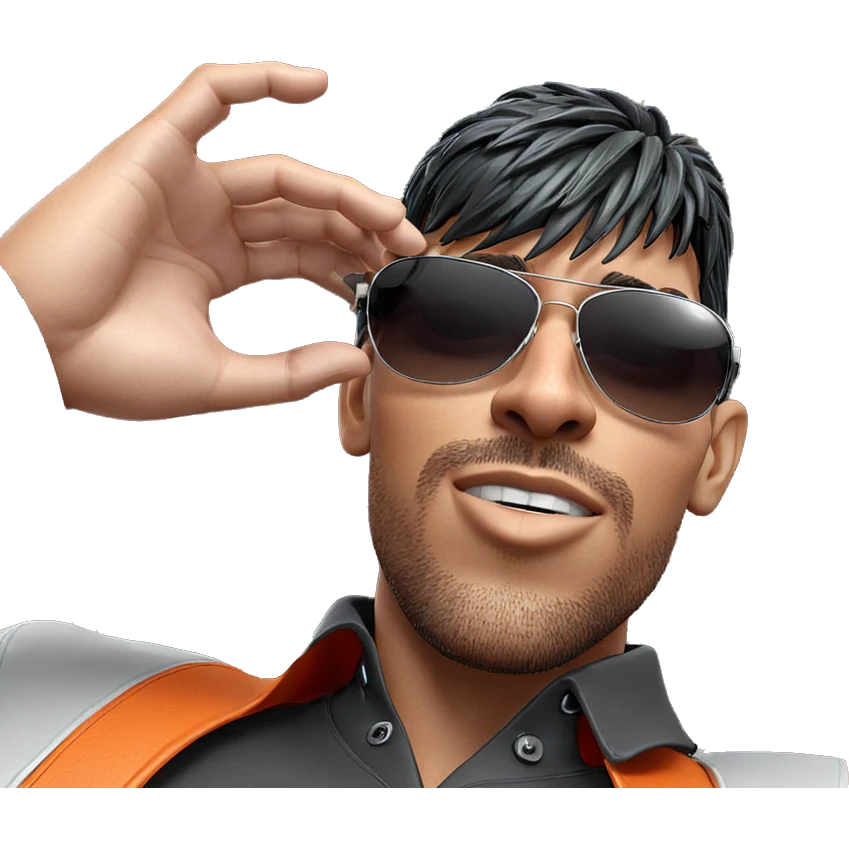 stylish man with sunglasses emoji