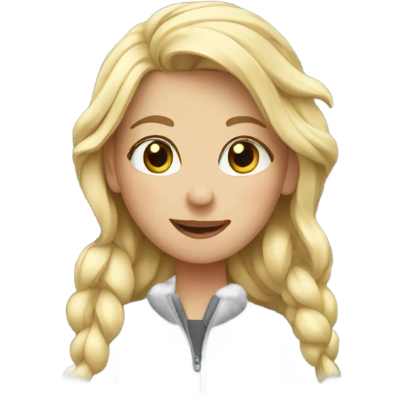 Blond girl in snow emoji